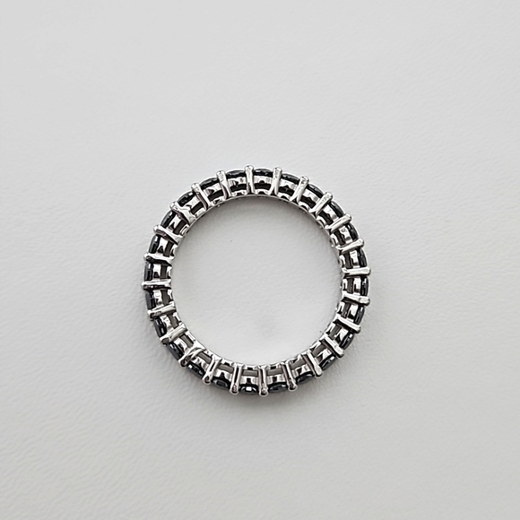 Black Moissanites Eternity Band - Picture 2 of 4